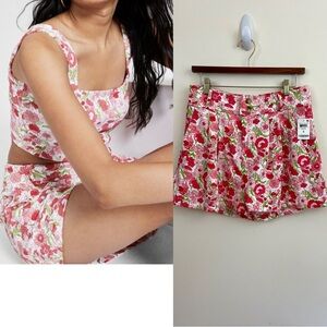 NWT, Bar III Retro Floral Dot High-Rise Shorts